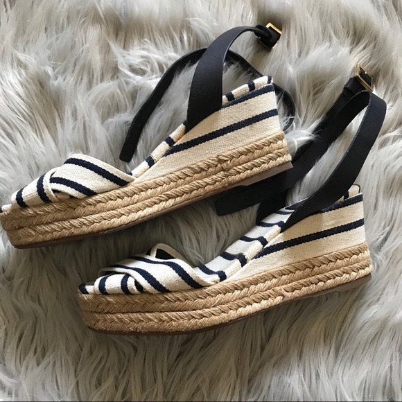 Tory Burch Shoes - TORY BURCH Karissa Wedge Espadrille Sandals